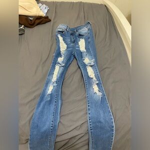 SHEIN Ripped Skinny Jeans